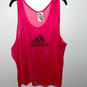 Adidas hot pink pinny tank top